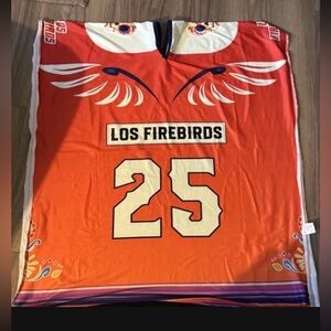 Los Firebirds Orange poncho one size